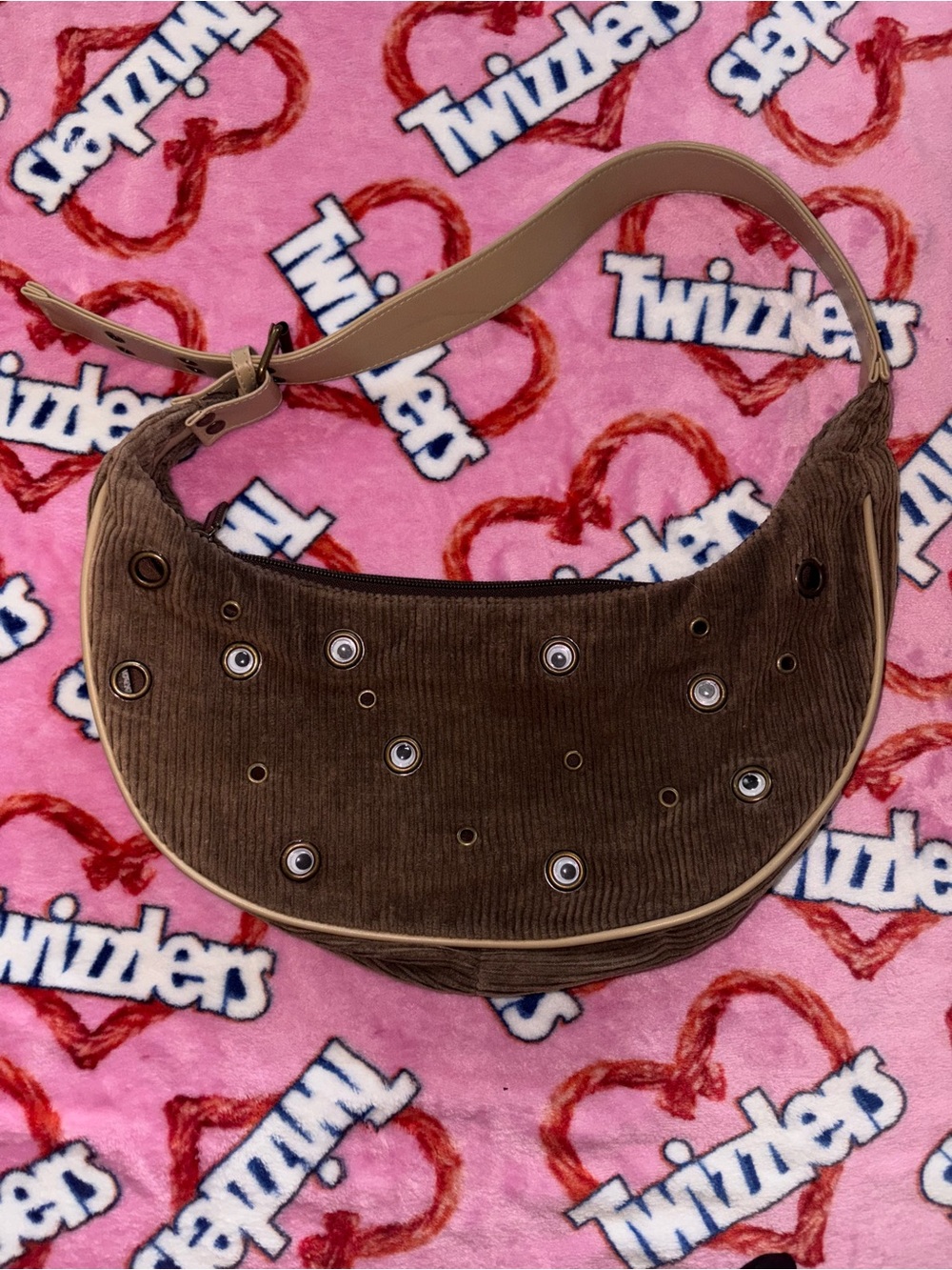 Custom Made 🤎 Monster Googly Eye Shoulder Bag